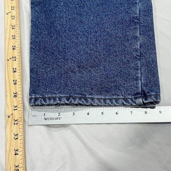 LL Bean Men Lined Relaxed Double‎ L Heavy Blue Denim Straight Jeans Size 42X31 - Picture 13 of 13